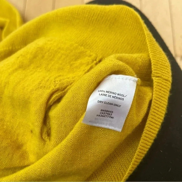 Halogen Womens Yellow 100% Merino Wool Button Front Cardigan Sweater Size S - Picture 10 of 10